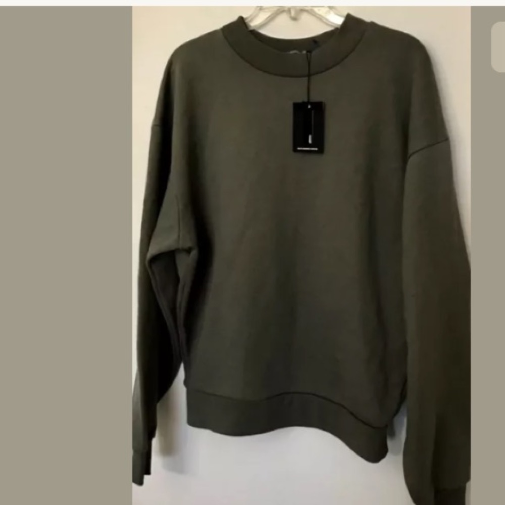 NWT T Alexander Wang  Army Green Cotton sweatshirt